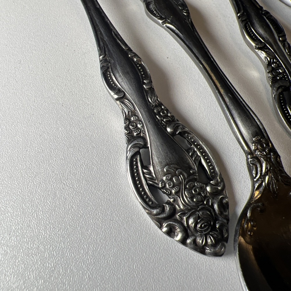 4pc Towle Stainless TWS211 Pierced Place/Oval‎ Soup Spoon SCC Japan Supreme